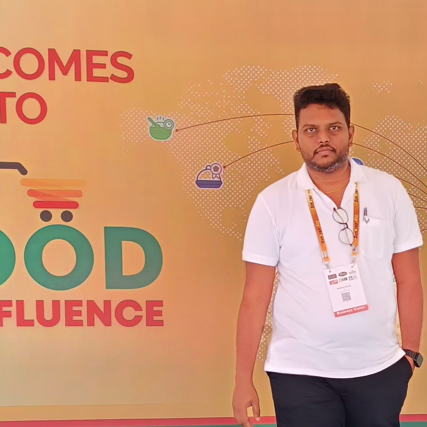 Photo of Sriharsha Varthan of Cloud Circle EXIM attending the Food Confluence EXPO 2025 at CODISSIA, Coimbatore (2)